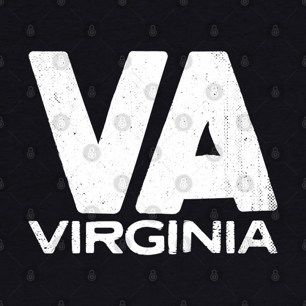 VA Virginia Vintage State Typography by Commykaze